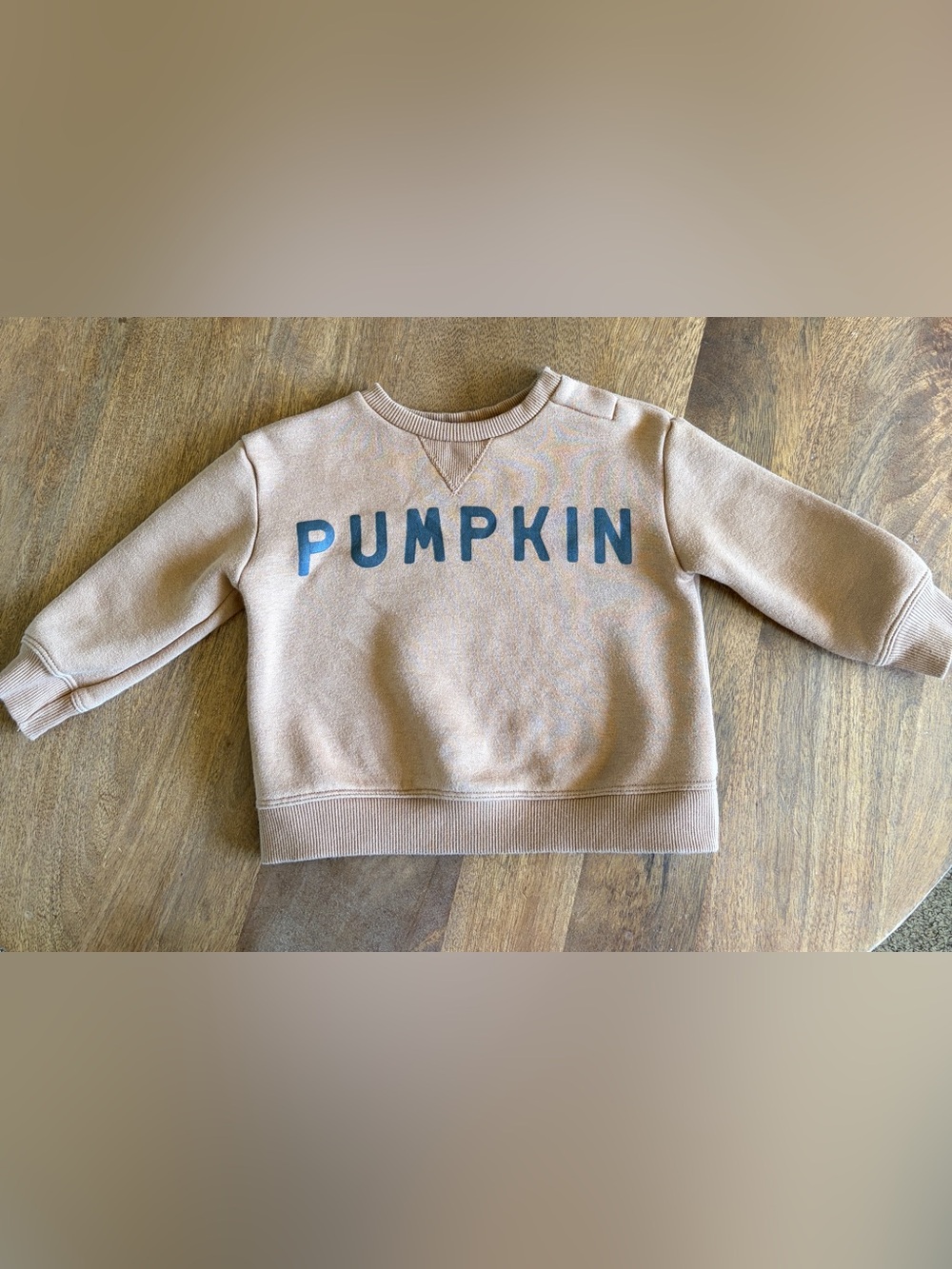 Kids Cream 'Pumpkin' Graphic Crewneck Sweater